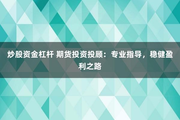炒股资金杠杆 期货投资投顾：专业指导，稳健盈利之路