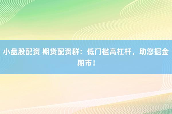 小盘股配资 期货配资群：低门槛高杠杆，助您掘金期市！