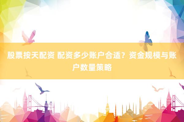 股票按天配资 配资多少账户合适？资金规模与账户数量策略