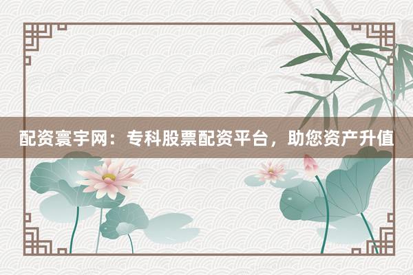 配资寰宇网：专科股票配资平台，助您资产升值