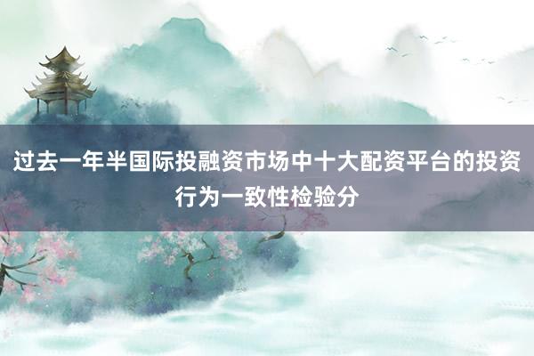 过去一年半国际投融资市场中十大配资平台的投资行为一致性检验分