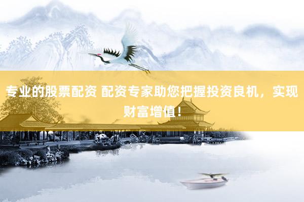 专业的股票配资 配资专家助您把握投资良机，实现财富增值！
