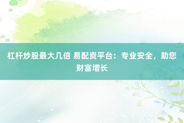 杠杆炒股最大几倍 易配资平台：专业安全，助您财富增长